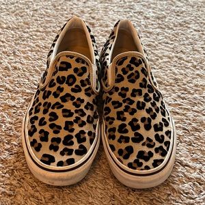 Cheetah print slip on Vans